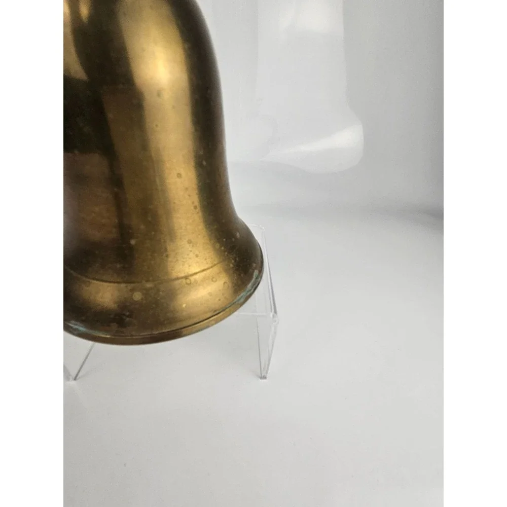 Large Solid Brass Hand Bell 11